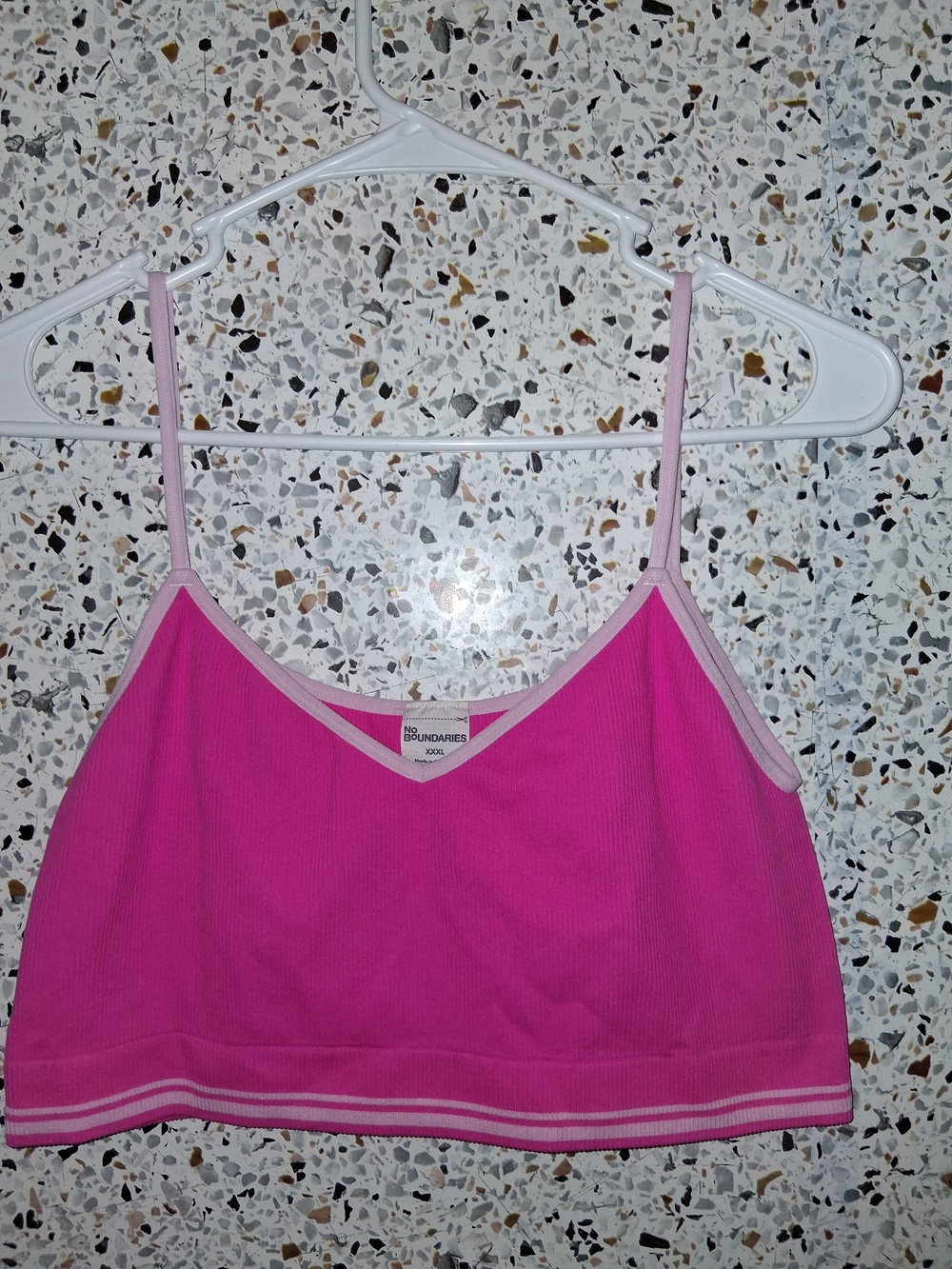 No Boundaries Pink Ribbed Bralette